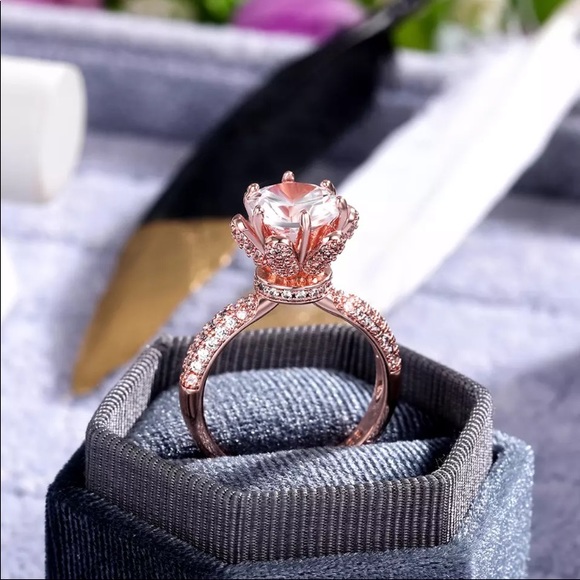 *NEW* GORGEOUS ROSE GOLD WEDDING RING - Picture 3 of 3